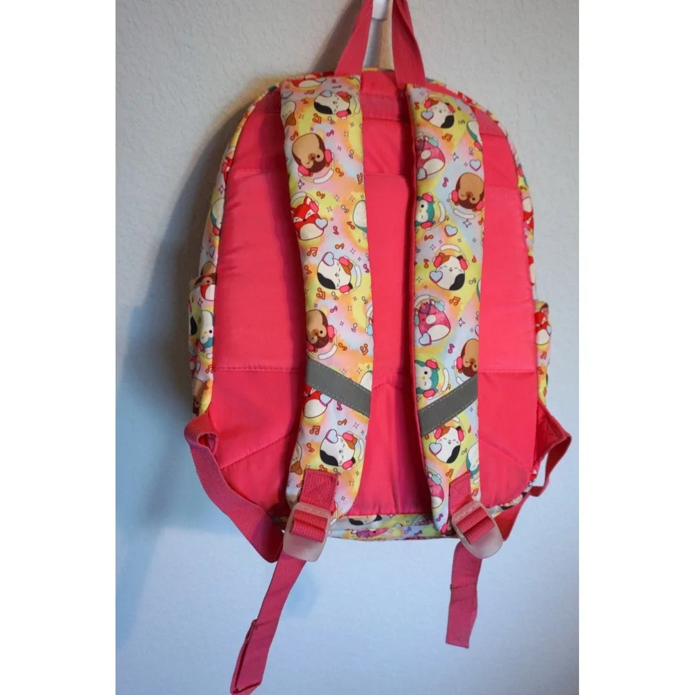 Squishmallows Kids Backpack Rainbow Character Print Pink School Bag KC.1028